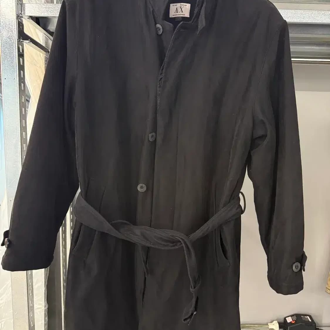 Armani Exchange 블랙 로브 코트 L 상품이미지3