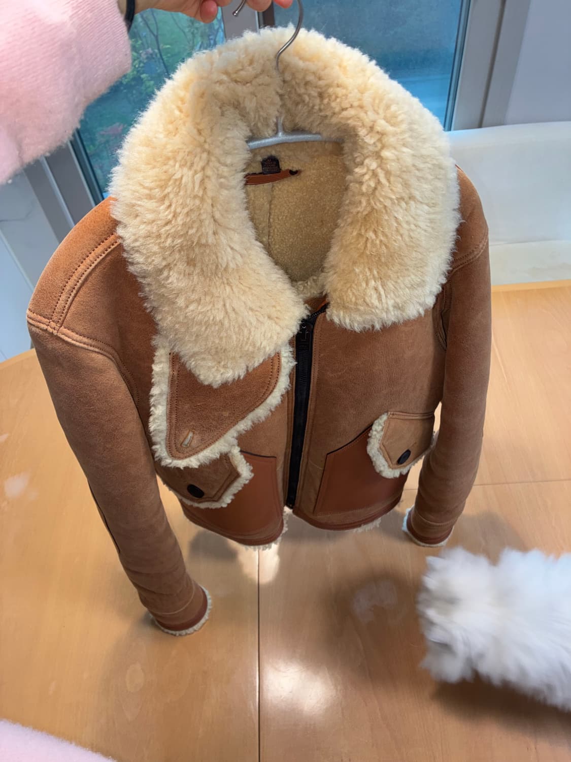 Coach Shearling Moto Jacket M 상품이미지9
