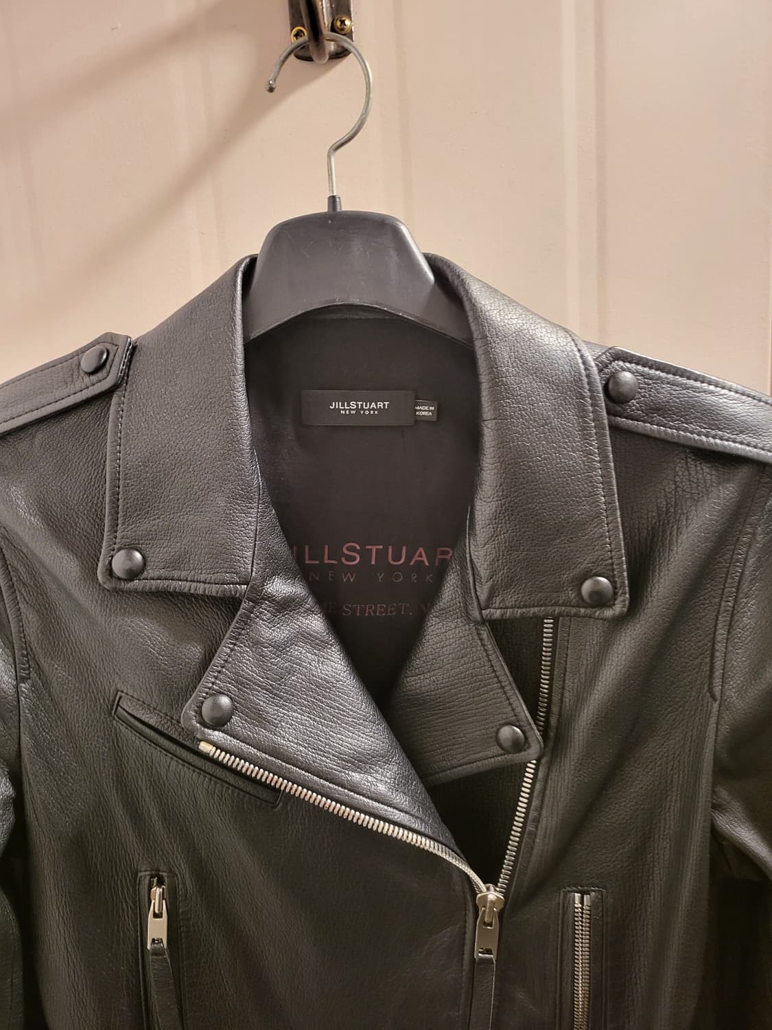 질스튜어트 블랙 가죽 라이더 자켓 상품이미지3