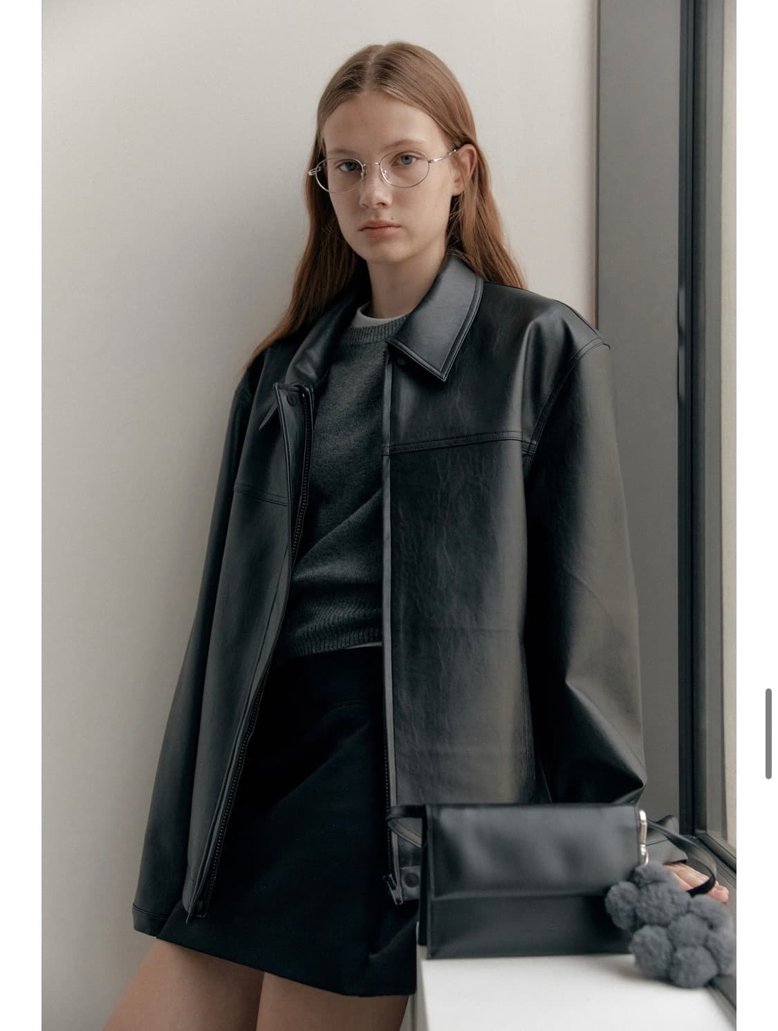 내일까지만 판매)로우클래식 가죽 자켓 상품이미지1