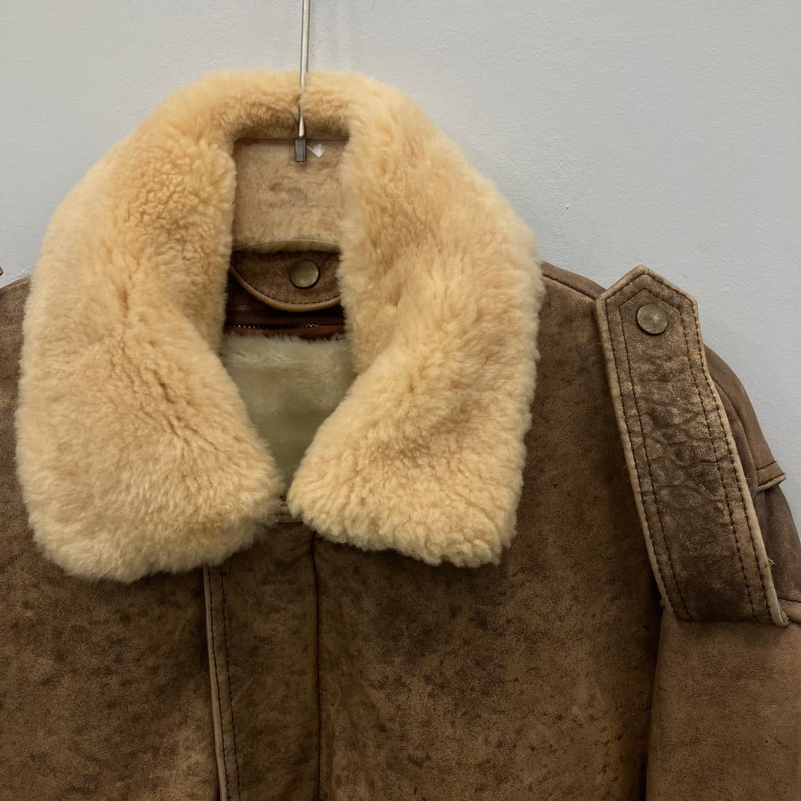 VTG 빈티지 브라운 램스킨 G-1 무스탕 L 상품이미지3