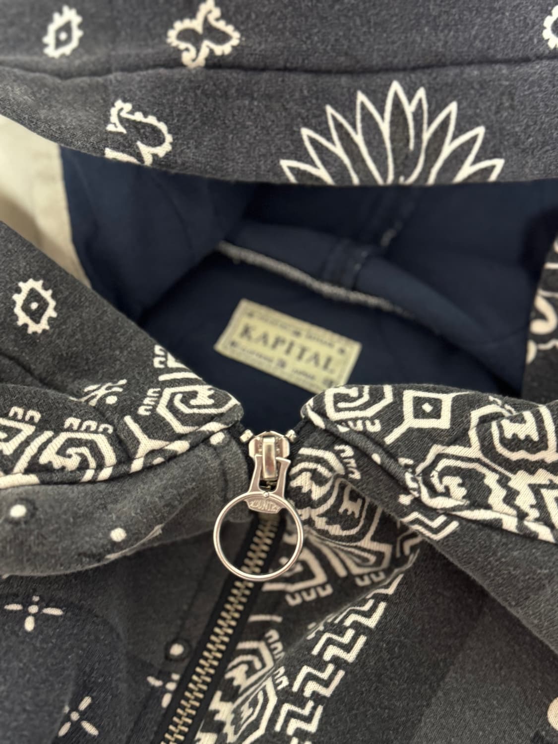 캐피탈 플리스 반다나 비부악 후드집업 블랙[4] 상품이미지6