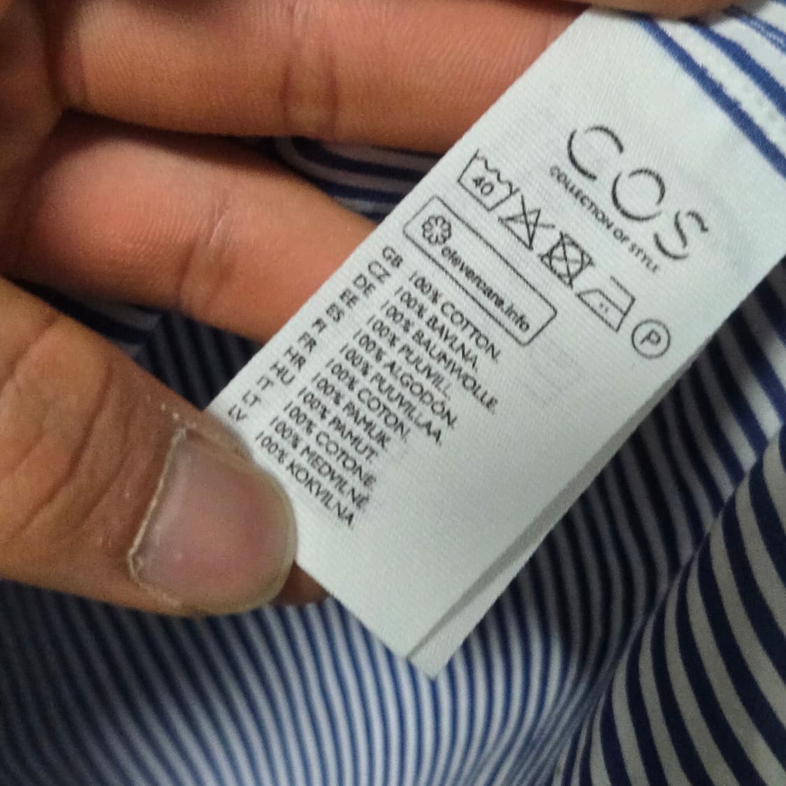 코스 스트라이프 코튼 셔츠 / 여성 셔츠/ 여자 셔츠  상품이미지5