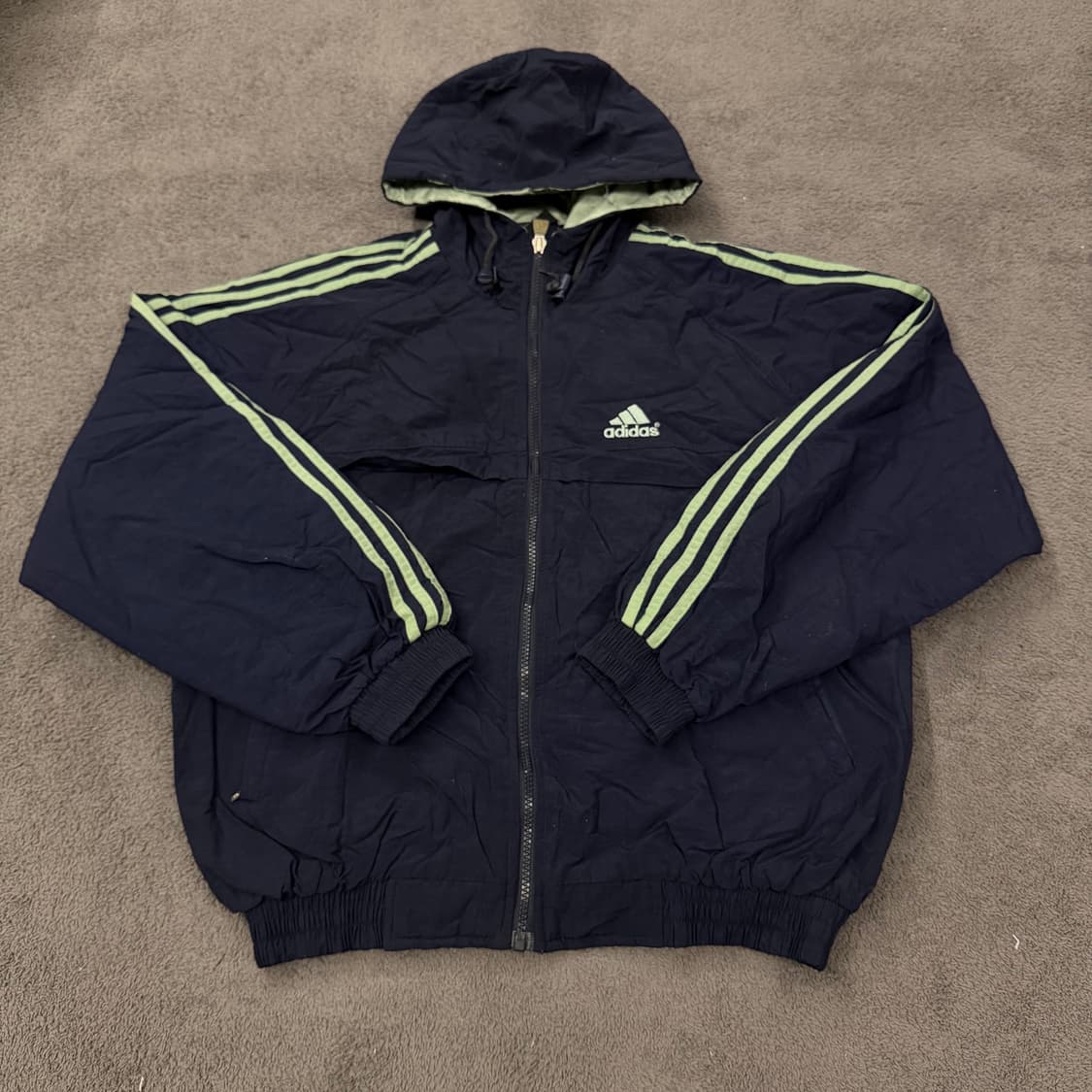 [ 정품/100 ] 아디다스 올드스쿨 퀄팅 누빔 바람막이 점퍼 상품이미지3