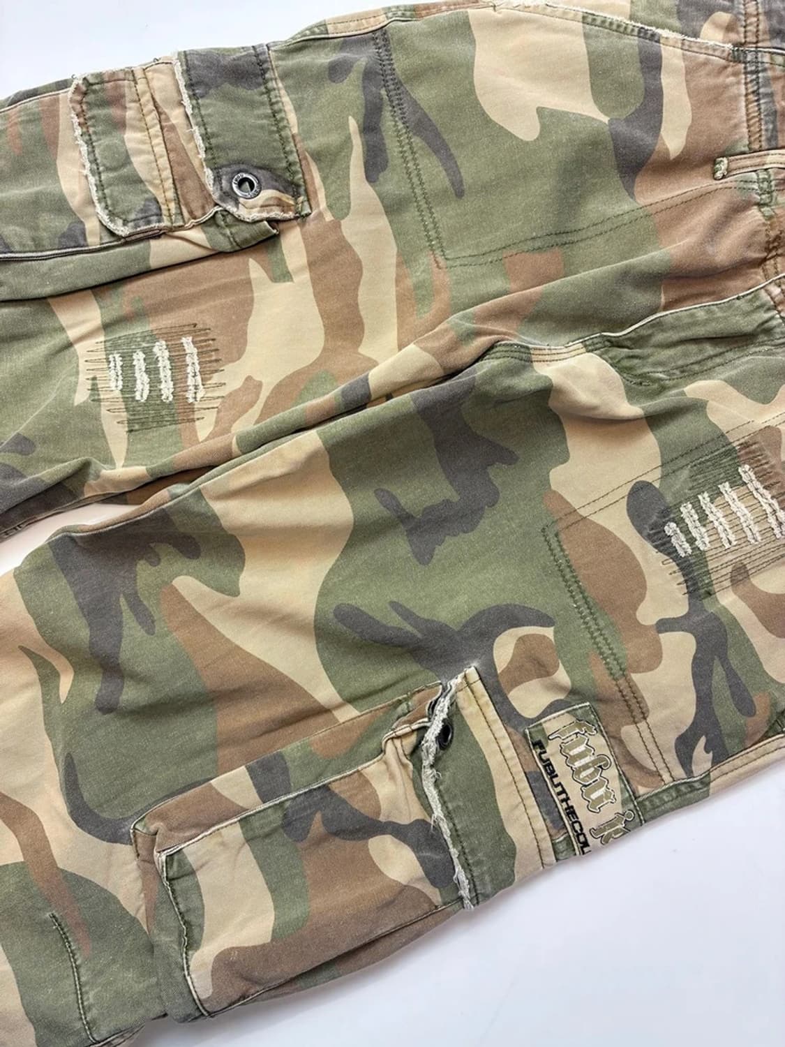 후부 FUBU 00s OG 카모플라쥬 카고 와이드 팬츠 PN4675 상품이미지5