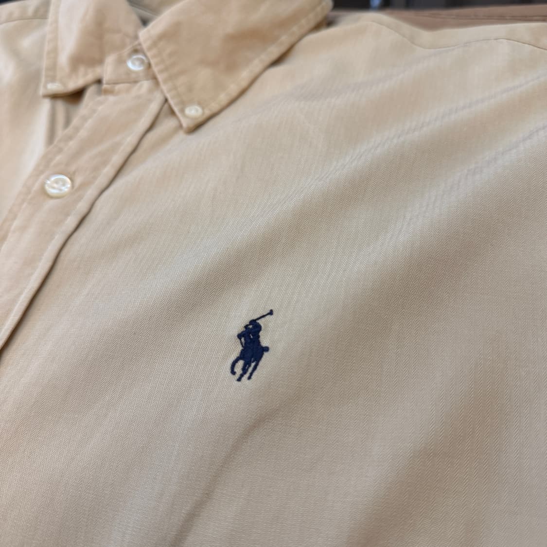 폴로 랄프로렌 실크 혼방 블레이크 핏 다운버튼 셔츠 L XL 상품이미지3