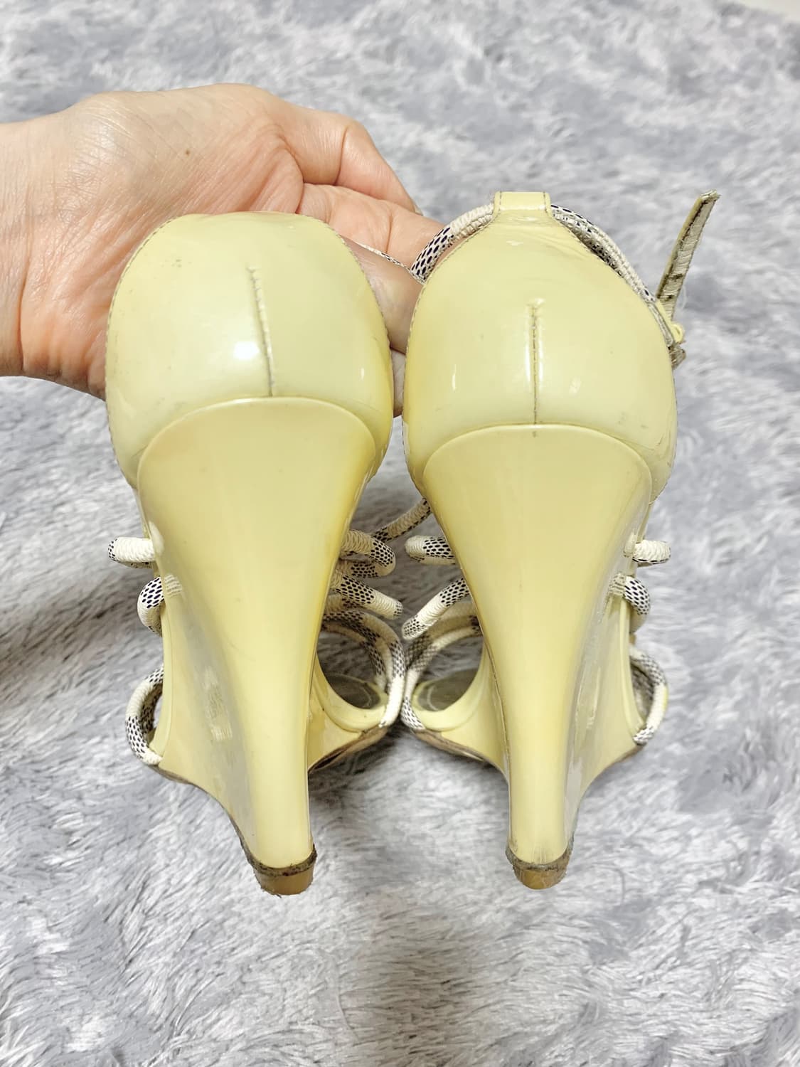 루이비통 다미에 웨지힐 샌들 235/상태최상 상품이미지7