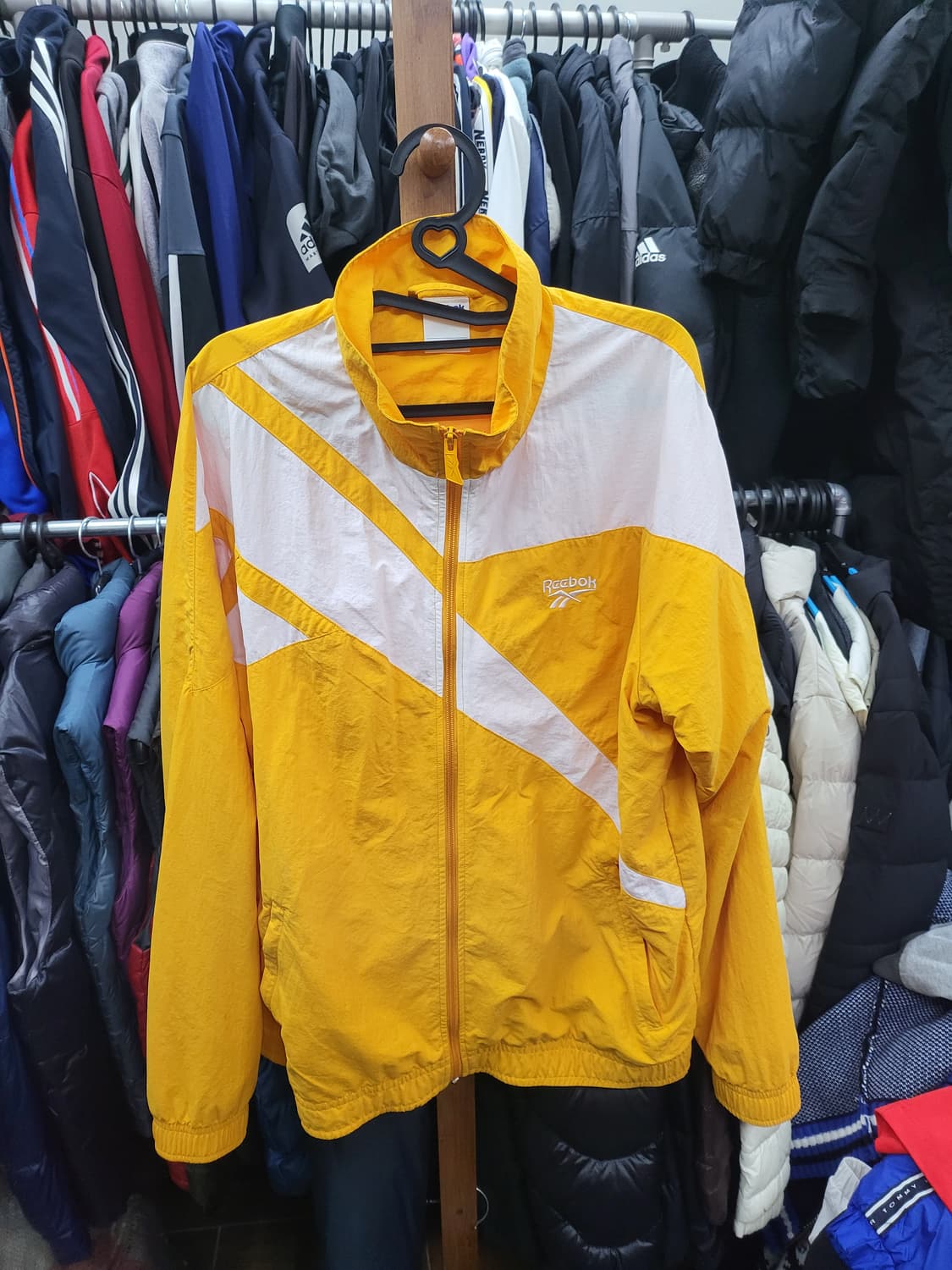 리복 옐로우 바람막이 자켓 하의 셋트 2xl 상품이미지1