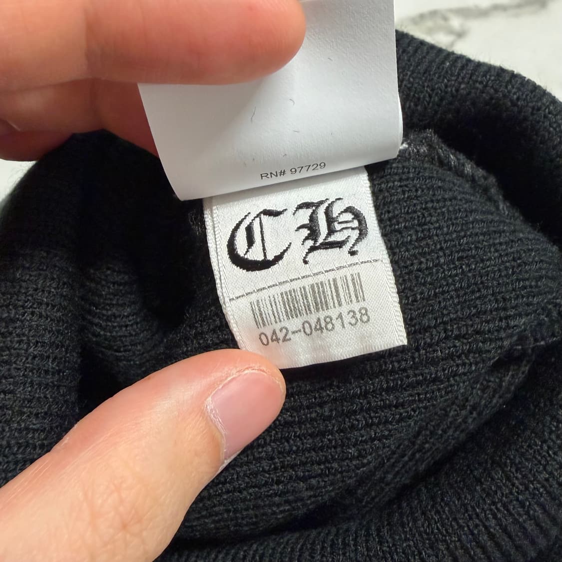 크롬하츠 Chrome Hearts 크로스 레터링 로고 워치 캡 비니 OS 상품이미지7