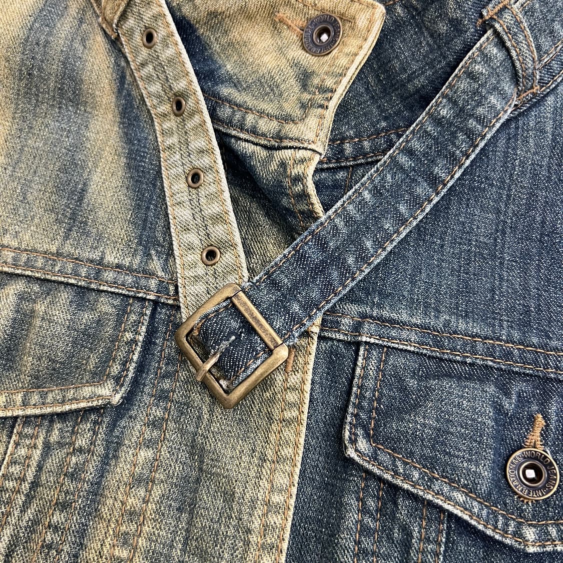 VTG 빈티지 비조 워싱 데님 자켓 2XL 상품이미지5