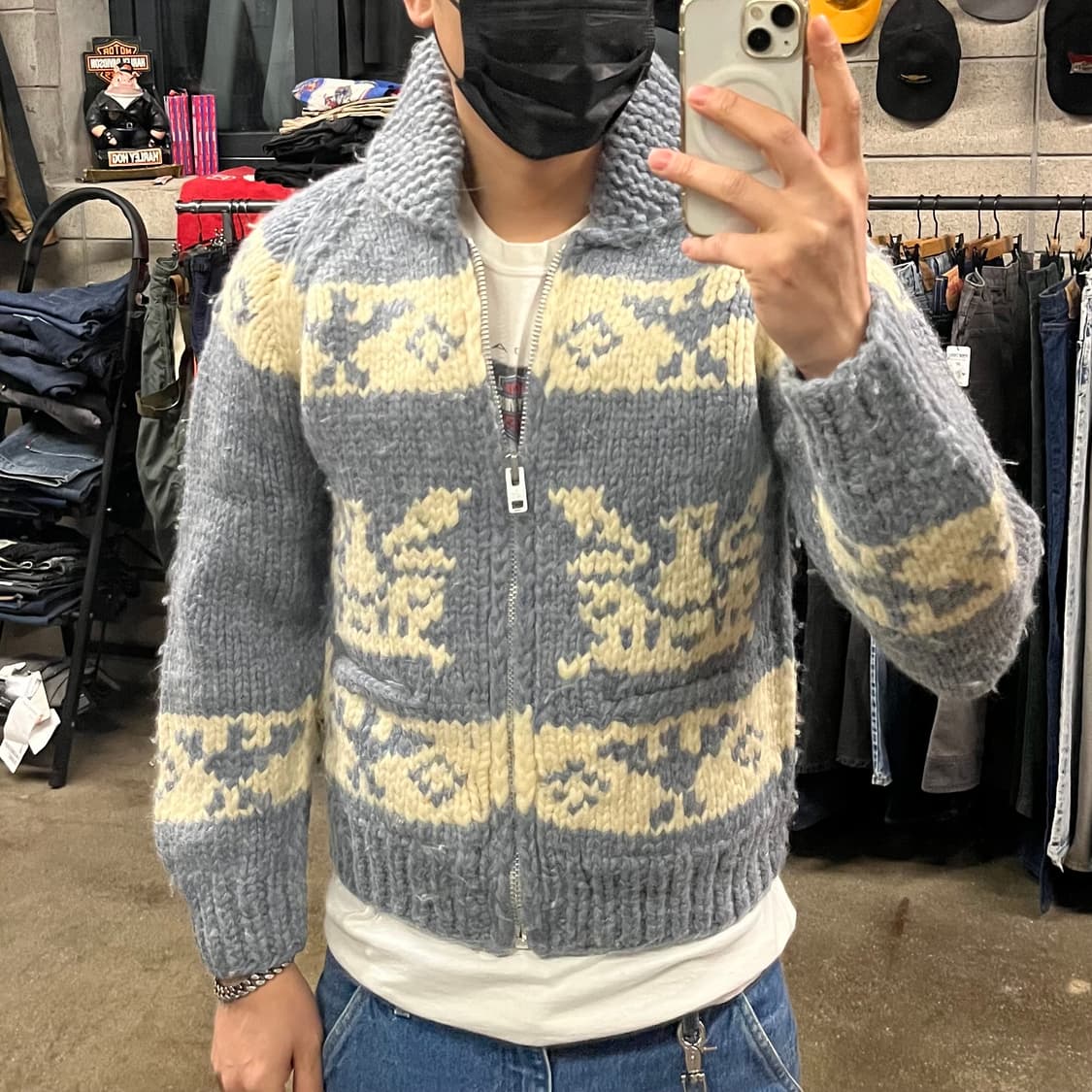 80s Longhouse 헤비 울 코위찬 (95) 상품이미지6