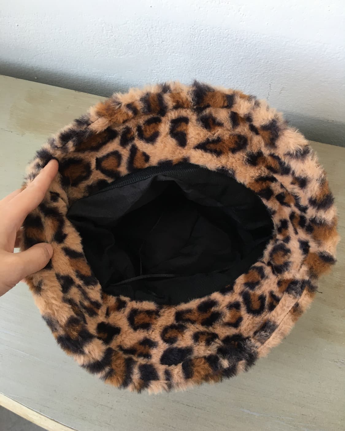 fake fur leopard pattern hat 상품이미지5