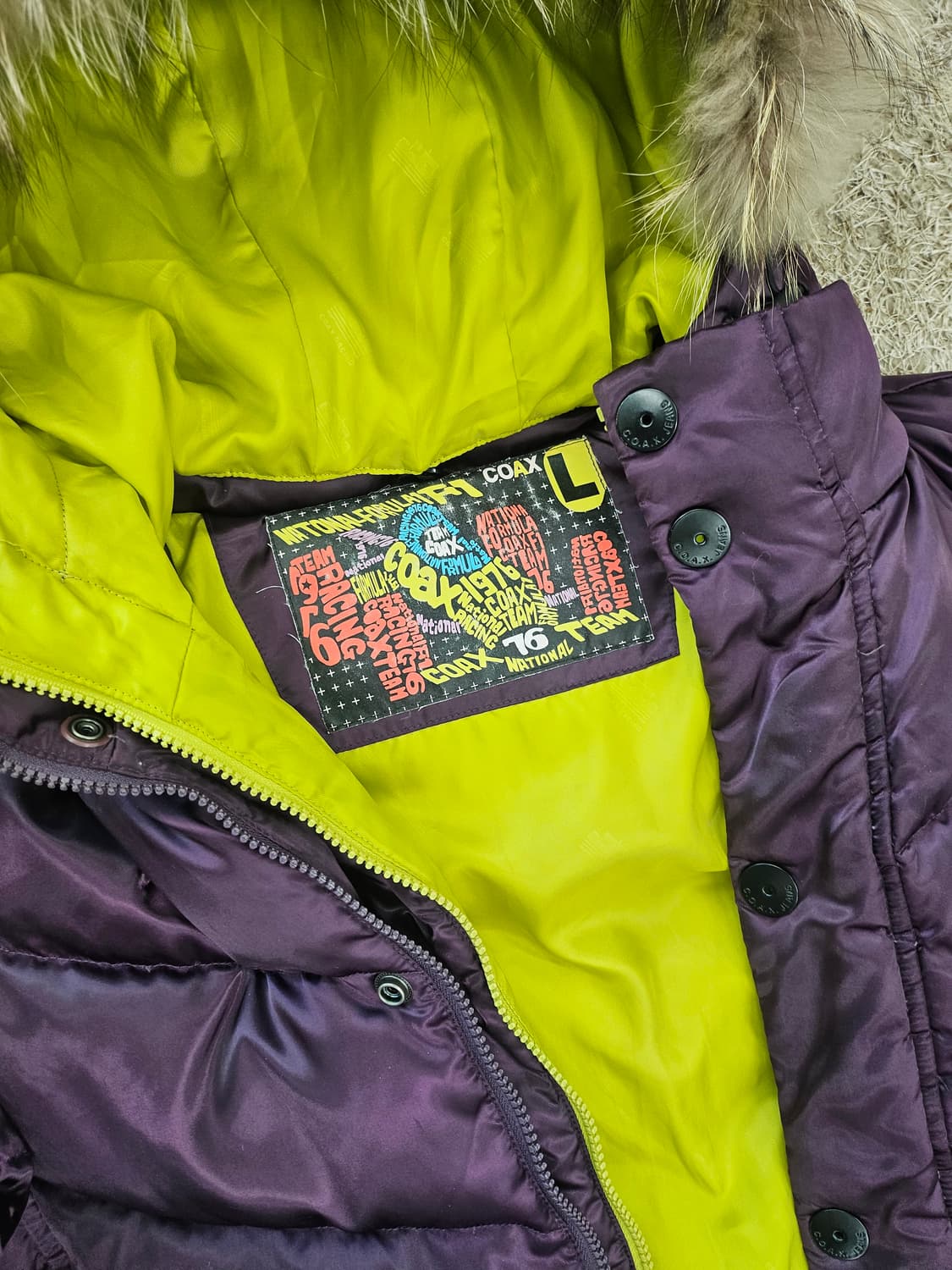 (L-105)남성 콕스 레이싱 라쿤퍼 푸퍼 오리털 숏 패딩 상품이미지3