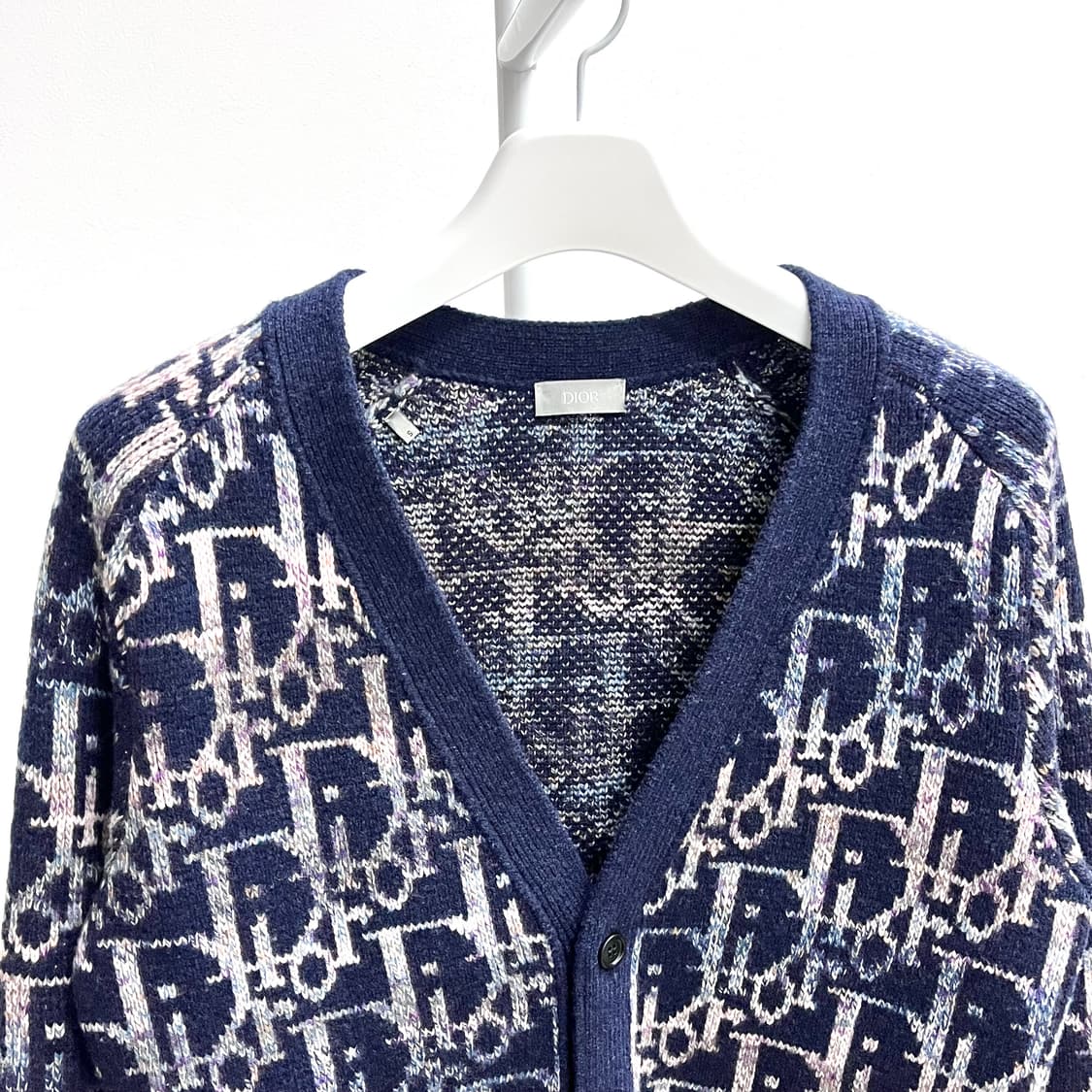 [S+급/정품] 디올 오블리크 자카드 가디건 블루 상품이미지3