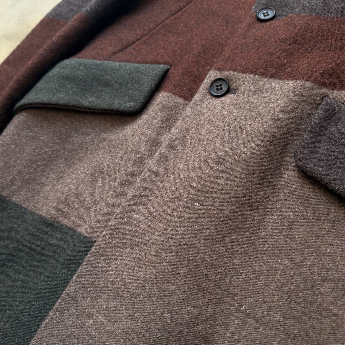 PPCM BY 아베 준이치 멀티 컬러 울 혼방 코트 상품이미지3