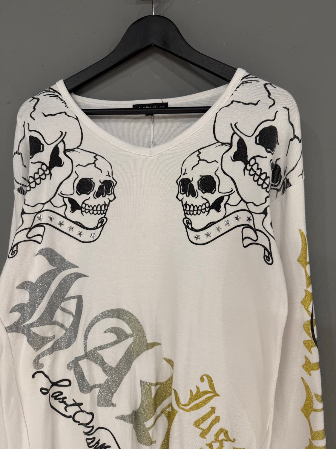 skull printing & lettering long sleeve 상품이미지5