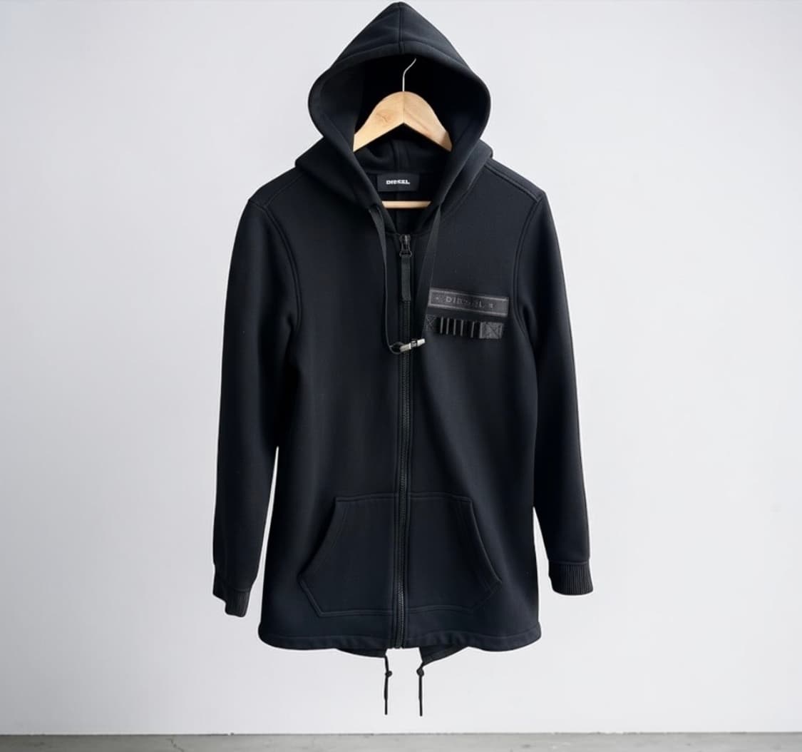 S/ 디젤 멀티버클 프론트로고 기모 후드집업 상품이미지1