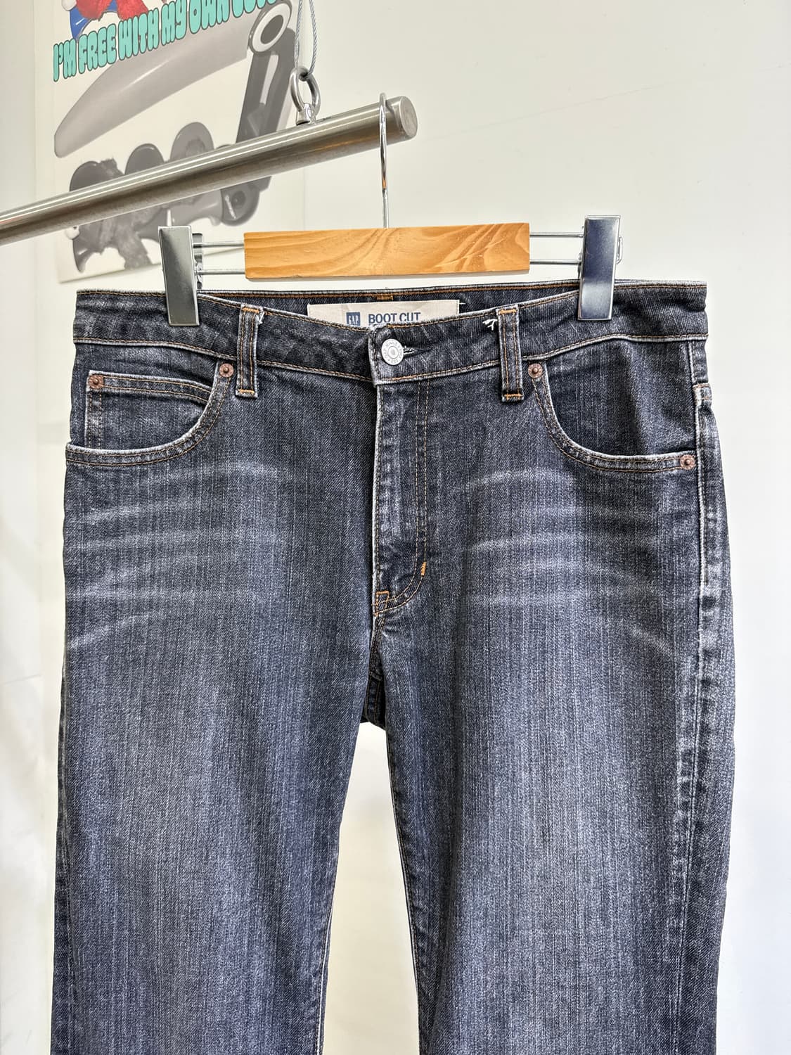 GAP 흑청 부츠컷 데님 팬츠  상품이미지2