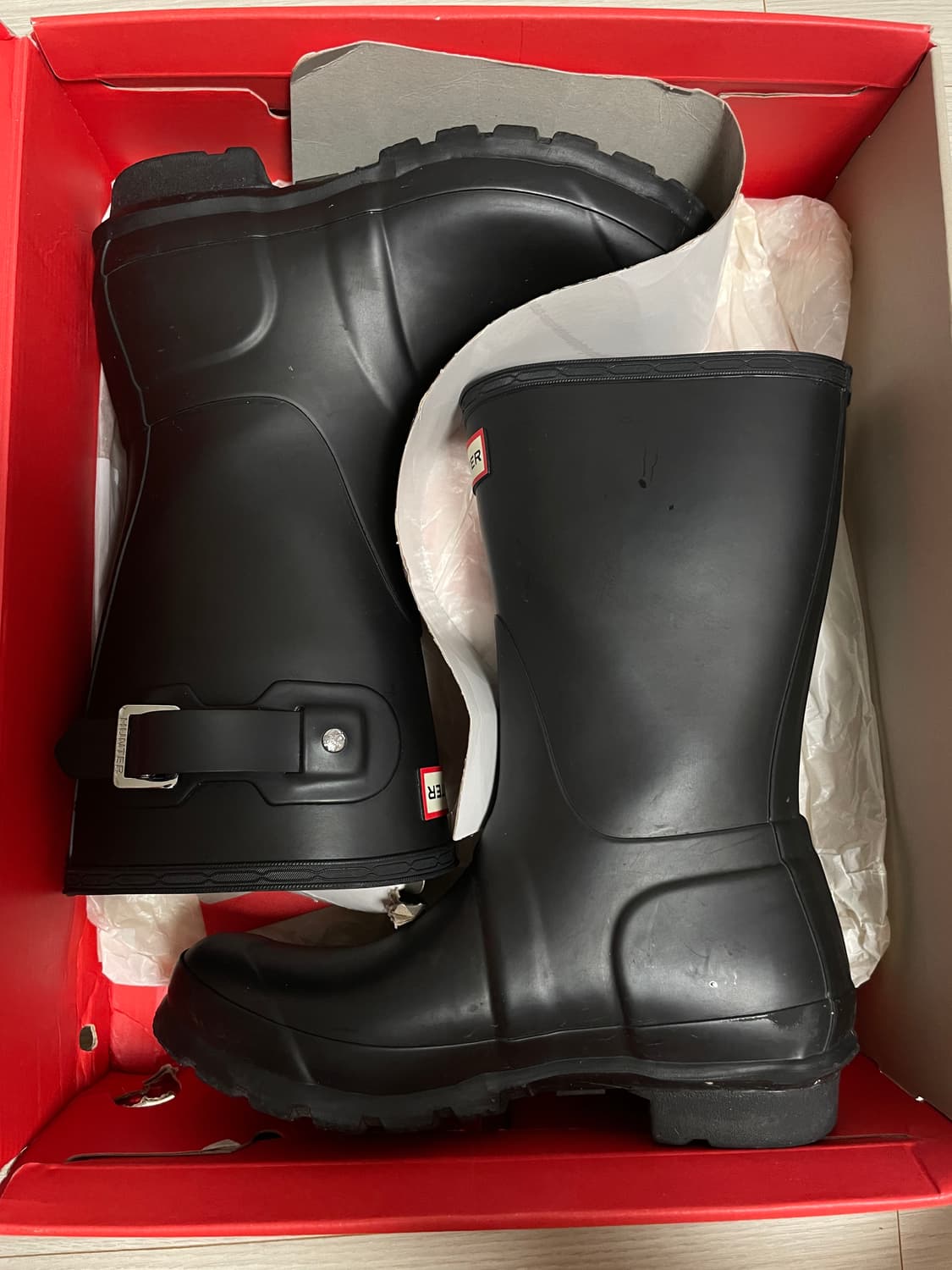 [220] 헌터 오리지널 쇼트 레인 부츠 블랙 상품이미지5