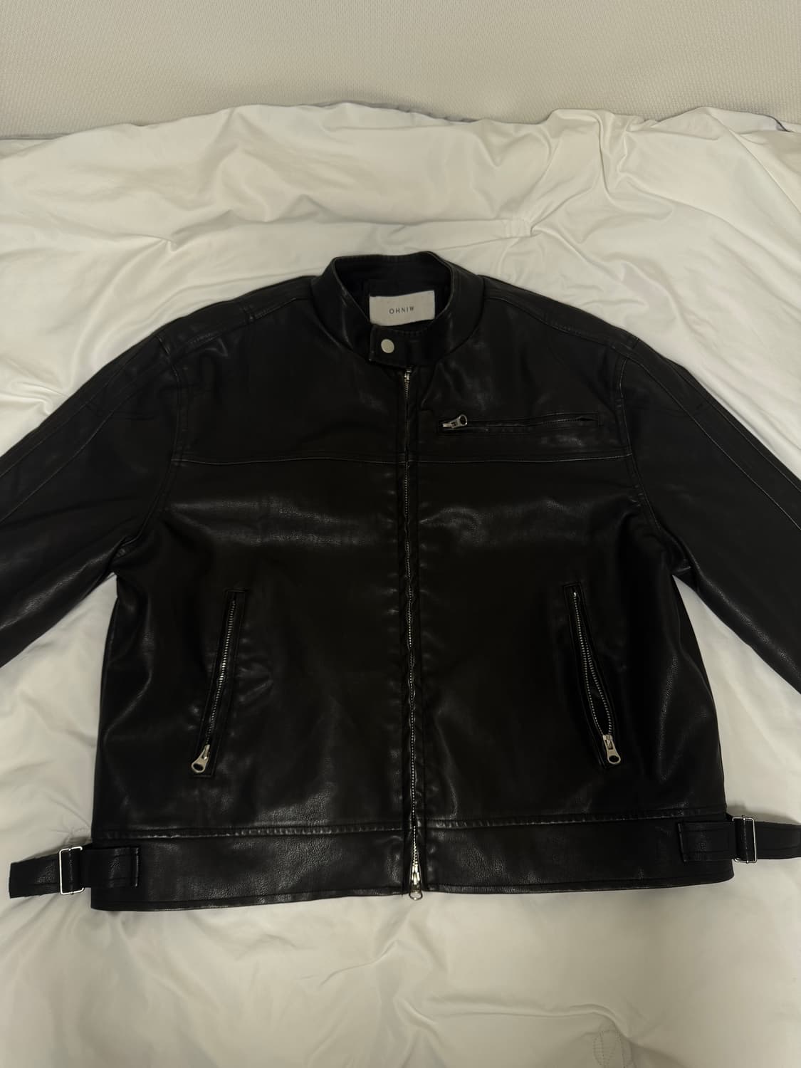 TRACK BIKER LEATHER JACKET 상품이미지2
