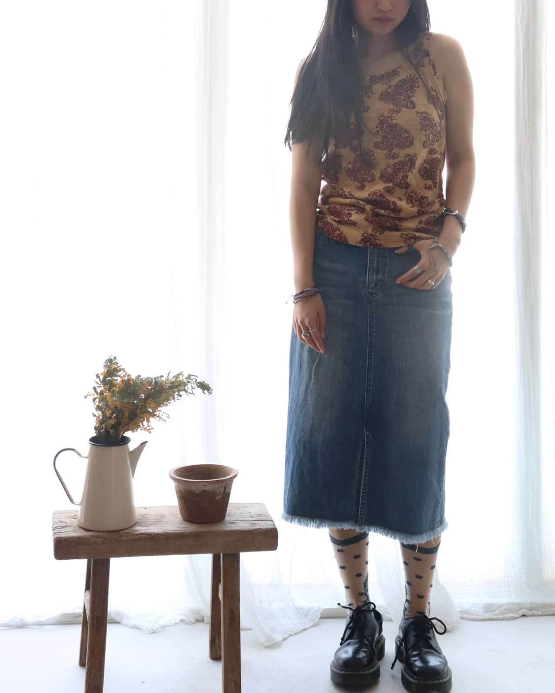[45rpm] Paisely Sleeveless Tank Top 상품이미지3