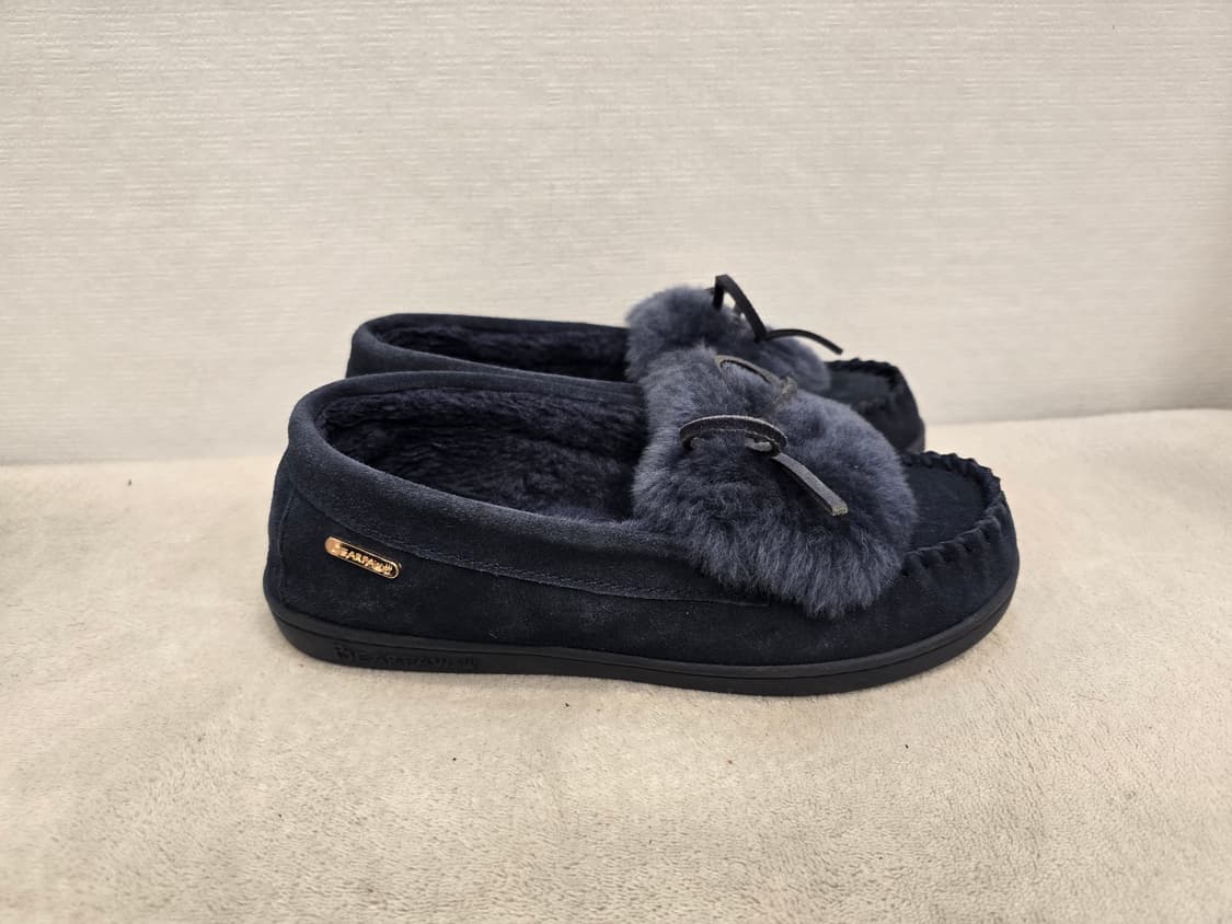 베어파우 여성 퍼 모카신 네이비 240 상품이미지4