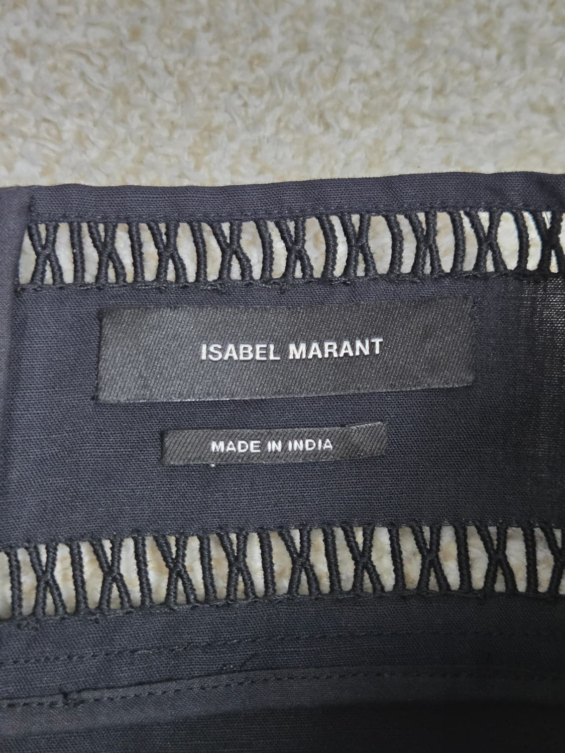 [이자벨마랑] 린넨 블렌드 사다리 레이스 미디 스커트 | S00118 상품이미지3