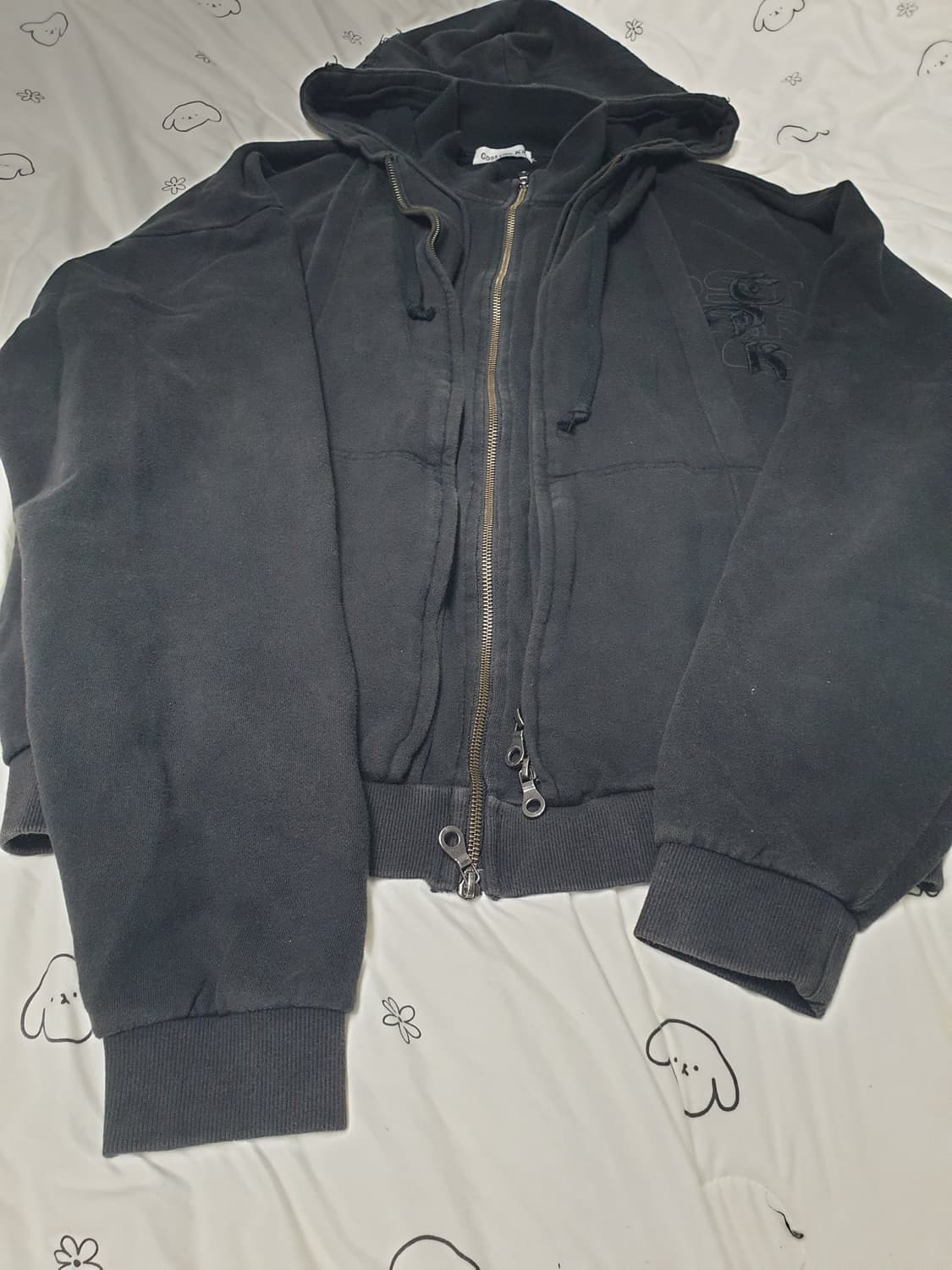 Cost per Kilo DOUBLE ZIP HOODIE BLACK 상품이미지4