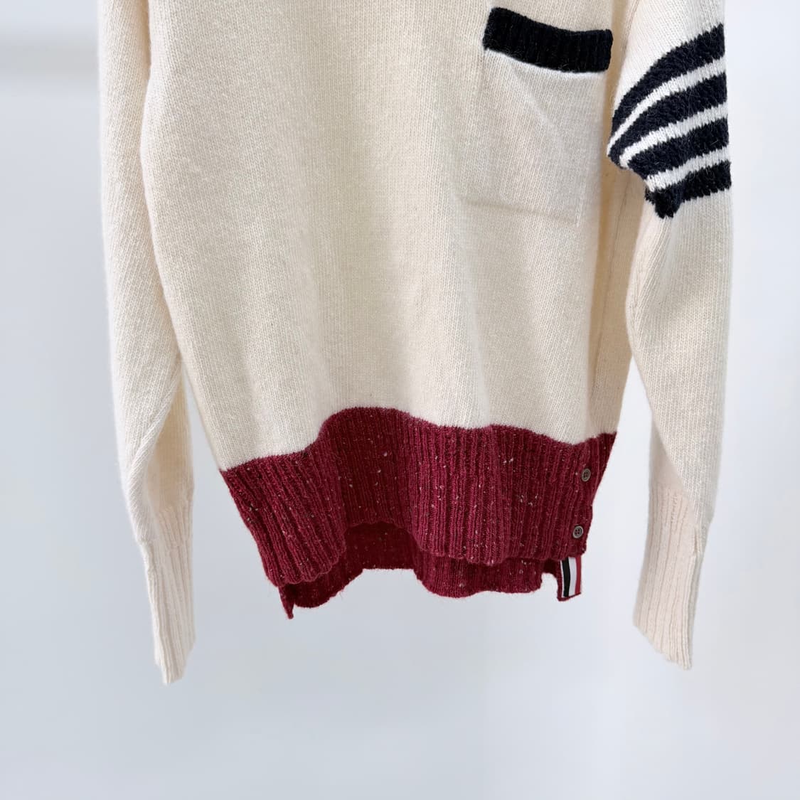 [미사용/40] 톰브라운 사선완장 여성 모헤어 트위드 니트 상품이미지4