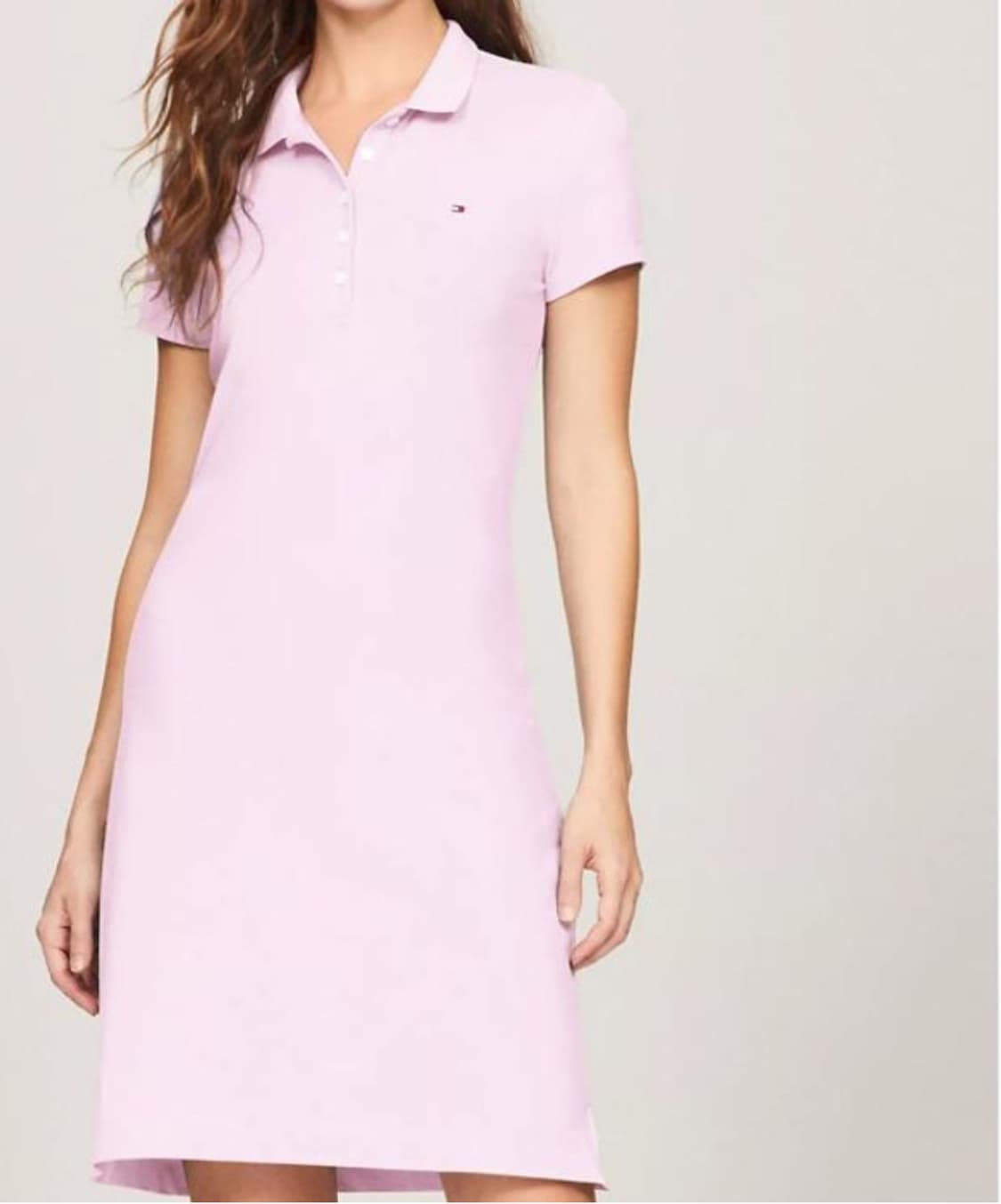 타미힐피거 슬림핏 5버튼 원피스 핑크 상품이미지1