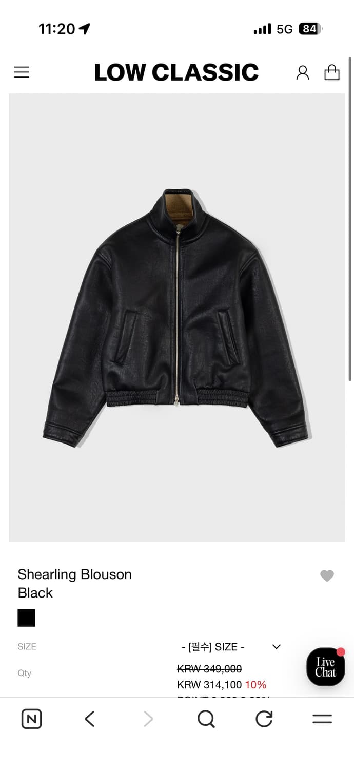 로우클래식 시어링 무스탕 블랙 상품이미지1