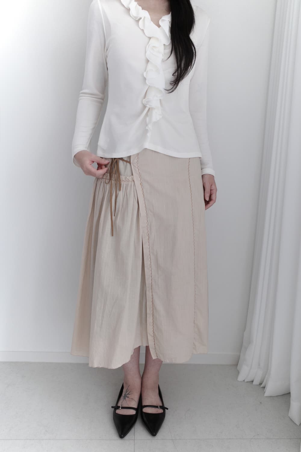 shirring wrap skirt  상품이미지7