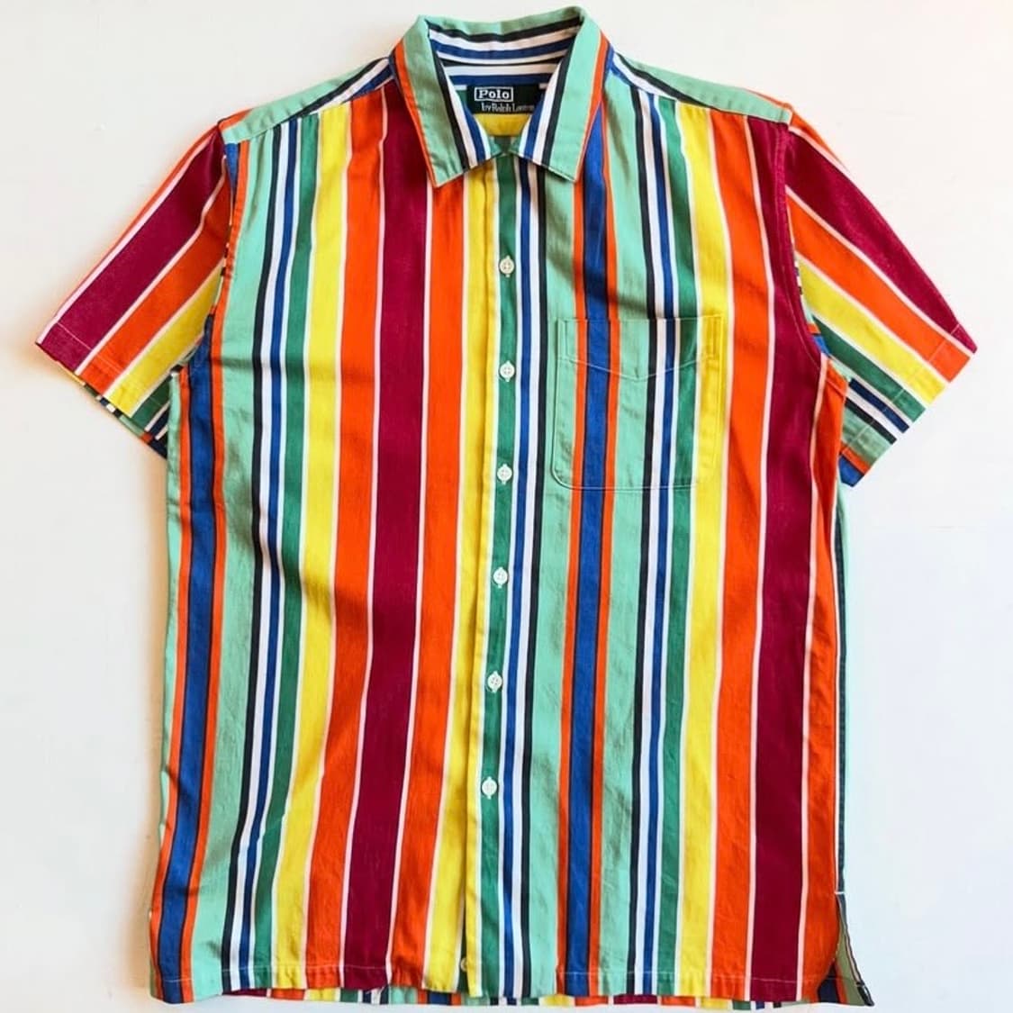 00년대 폴로랄프로렌 레인보우 패턴셔츠 상품이미지1
