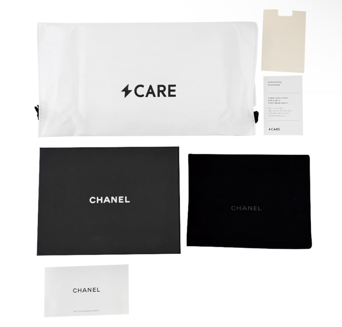 Chanel 샤넬 여성 2.55 빈티지 캐비어 똑딱이 플랩 카드 지갑 상품이미지9