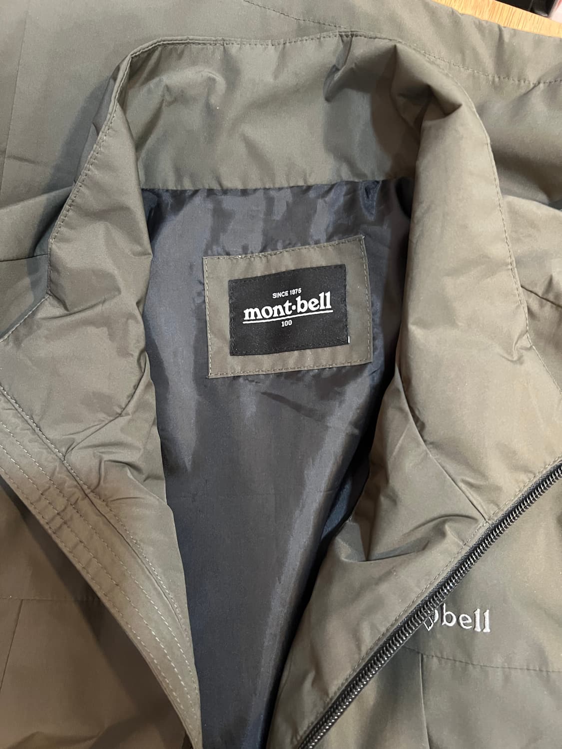 몽벨 남성 다크카키 테크페이스 윈드자켓 바람막이점퍼  상품이미지5