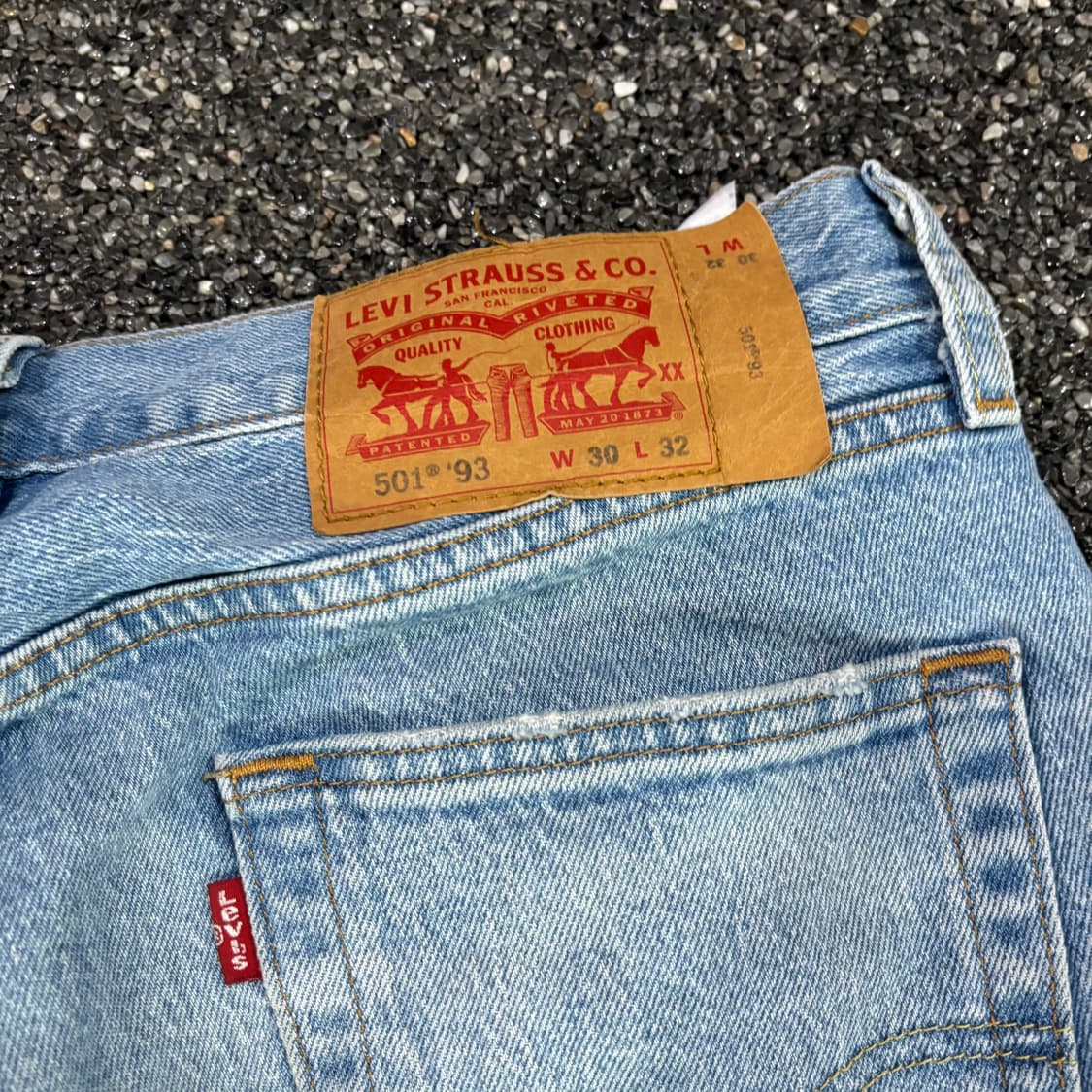 리바이스 501 연청 데님 팬츠 상품이미지2