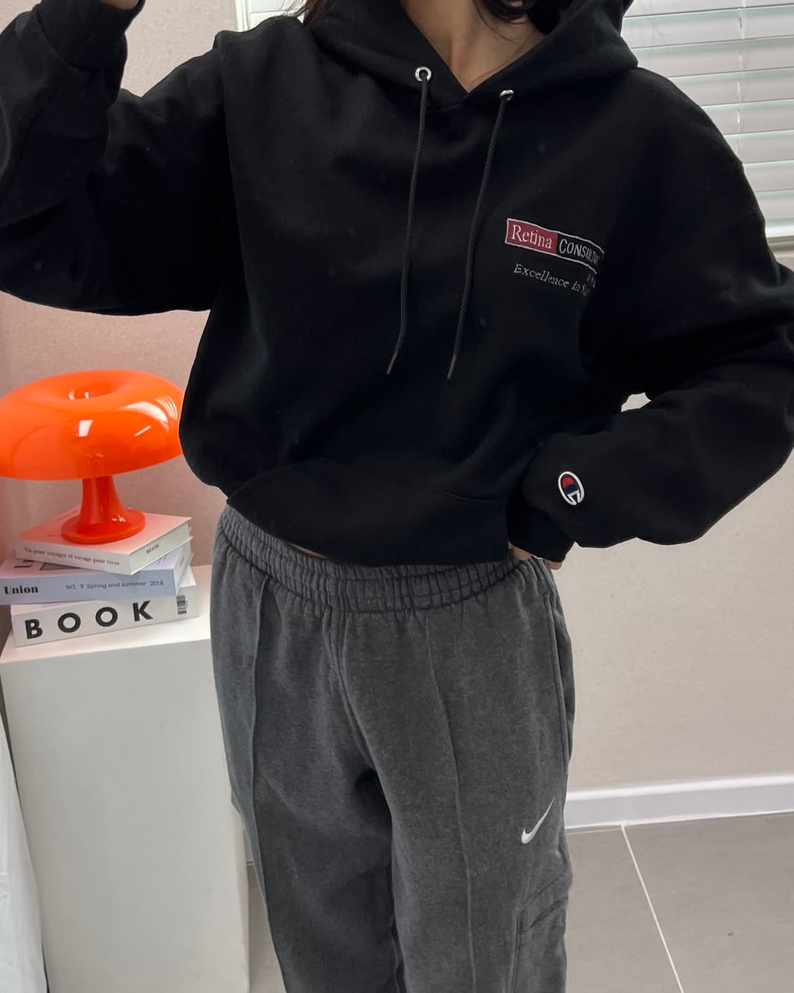 (WOMEN)챔피온 크롭 후드-M1453 상품이미지6