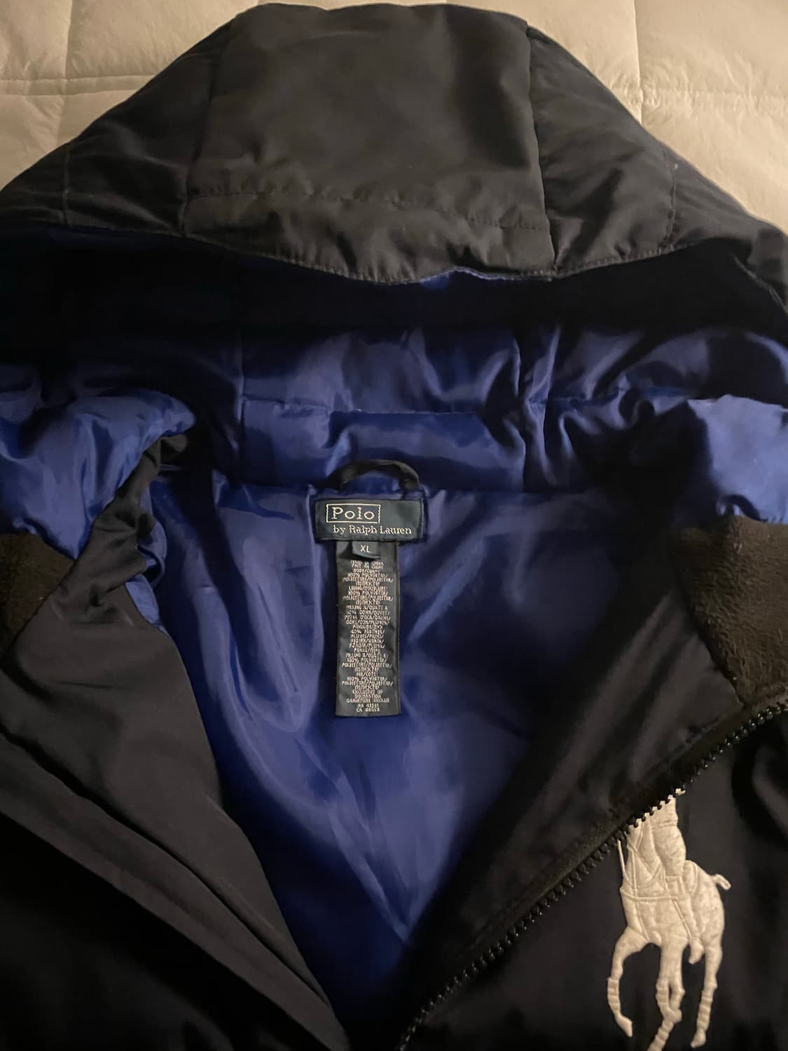 폴로 랄프로렌 화이트 빅포니 패딩 네이비 상품이미지3