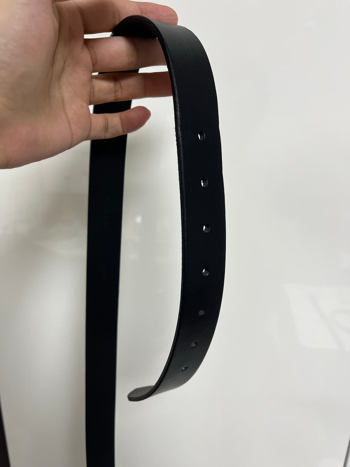 인사일런스 미니멀 레더 벨트 BLACK 상품이미지3