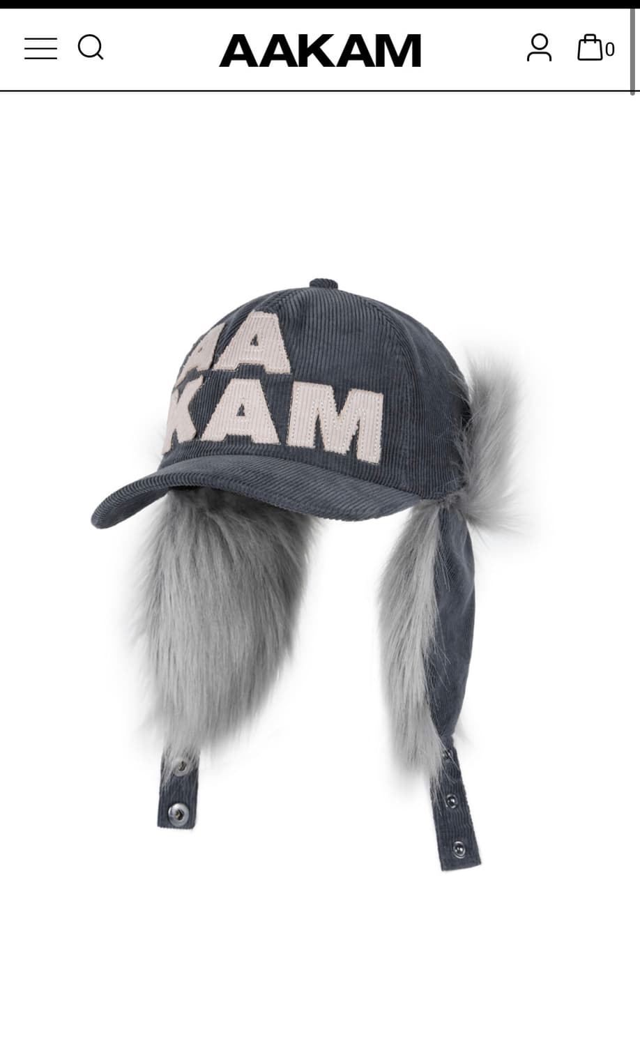 Corduroy Trapper Cap (Gray) 상품이미지1