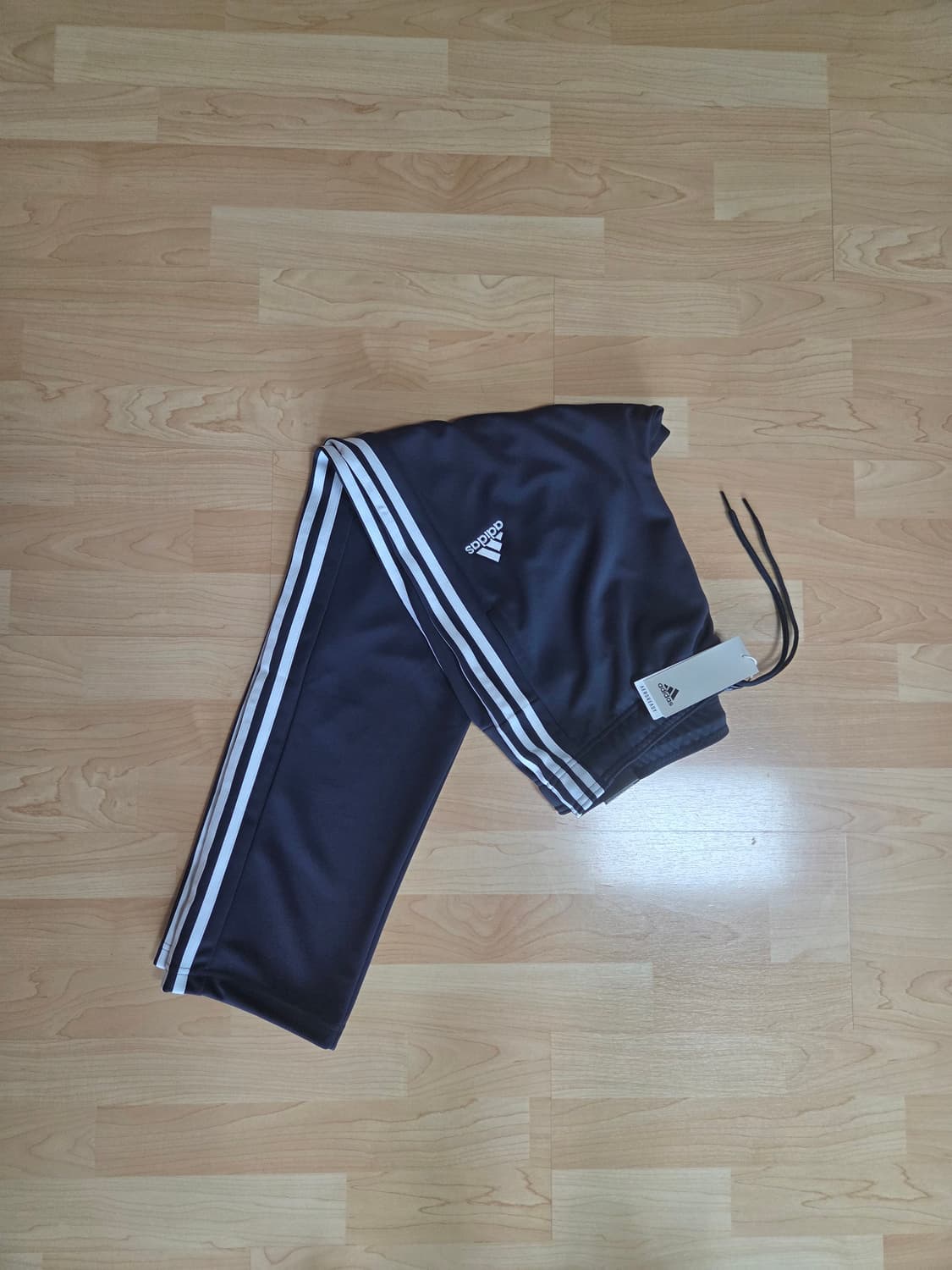(새상품)아디다스 더블니트 삼선 트레이닝바지 XL 다크네이비 IA9379 상품이미지6