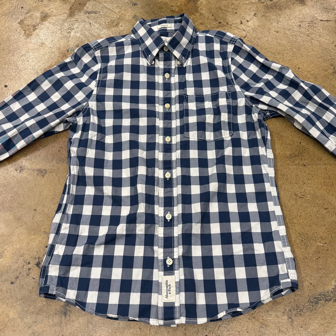 [정품/S] 아베크롬비 체크 남방 셔츠 b16 상품이미지3