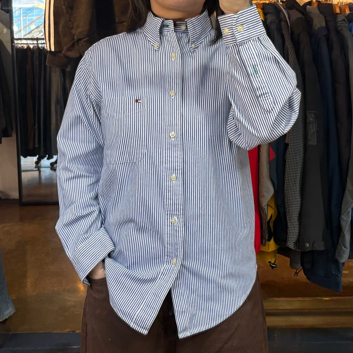 타미힐피거 스트라이프 셔츠 상품이미지1