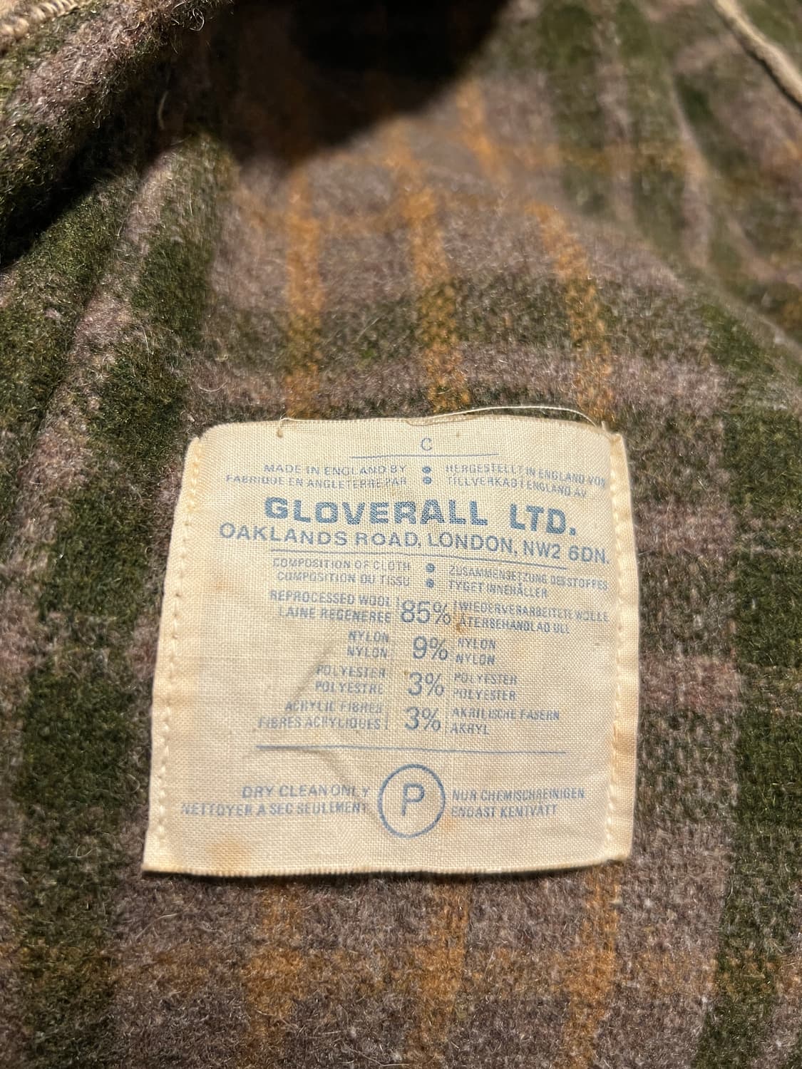 [S]90's Gloverall 글로버올 우먼스 베이지 울 더플 코트 상품이미지7