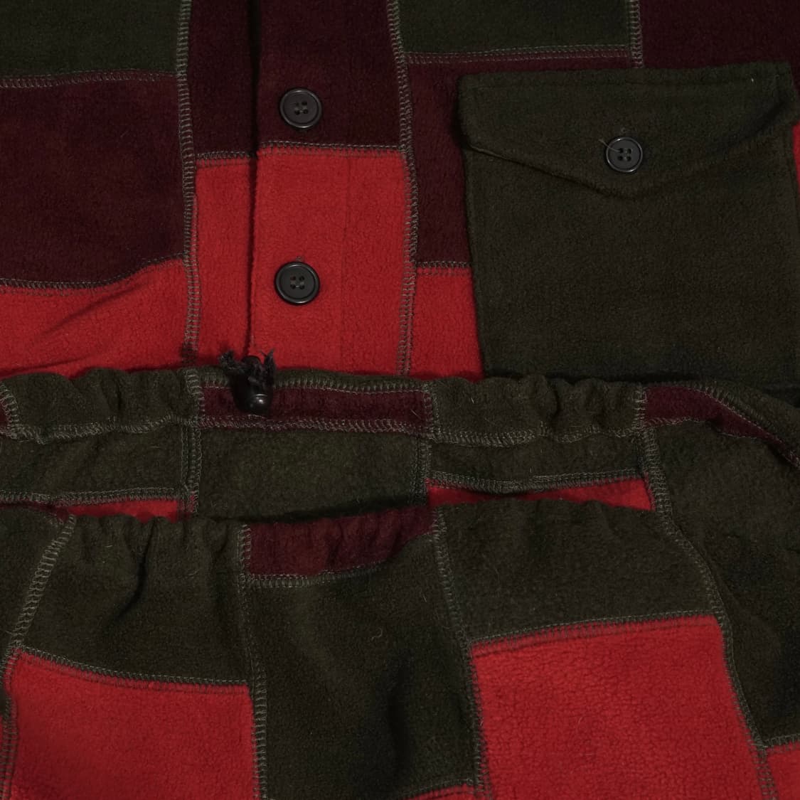 빈티지 패치워크 플리스 스웻 상품이미지6