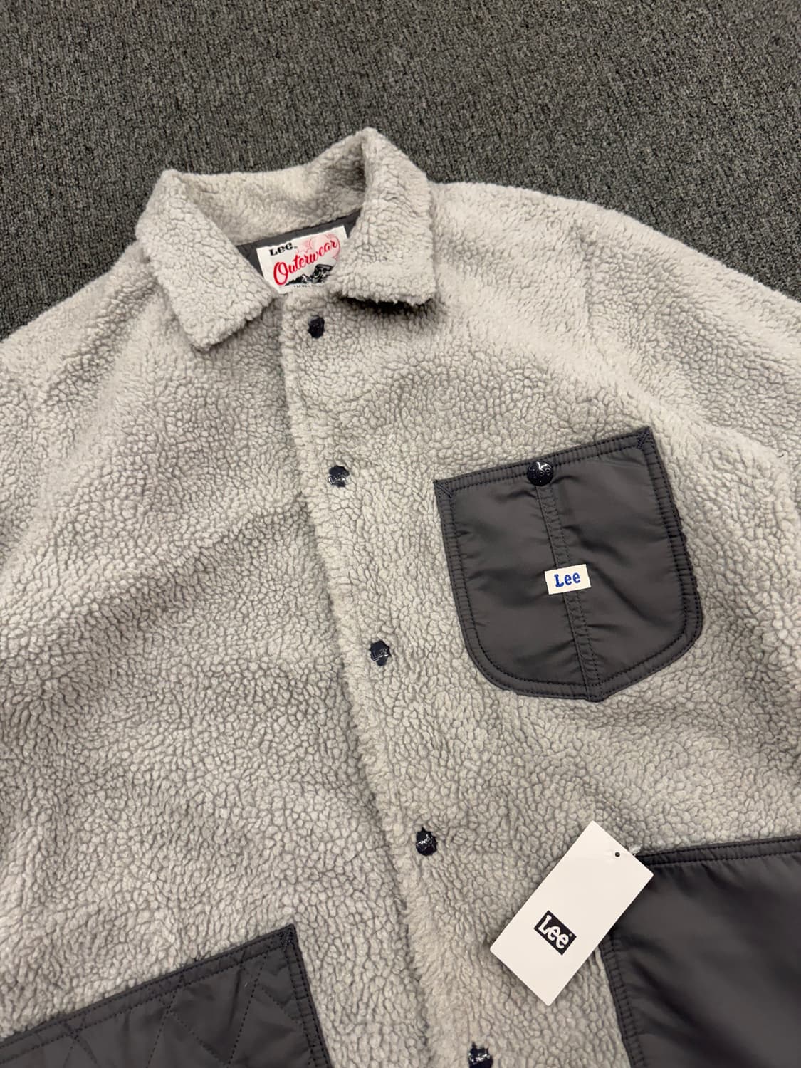 M)LEE 빈티지 그레이 플리스 자켓 상품이미지2