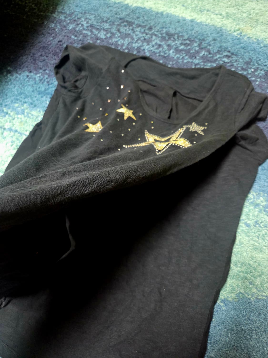 택포)블랙 큐빅 스타 앞치마내장 y2k 민소매 티셔츠 상품이미지2