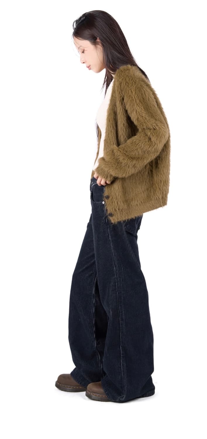 릿킴 브라운 퍼 가디건 상품이미지2