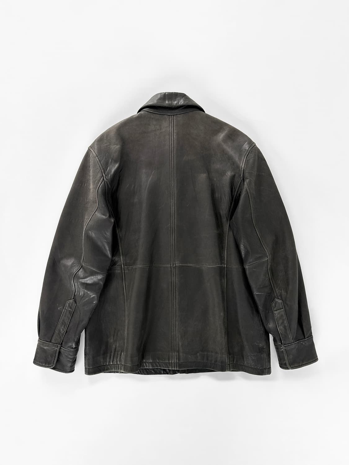 90~00s 에디바우어 제뉴인 램 레더 자켓 상품이미지2