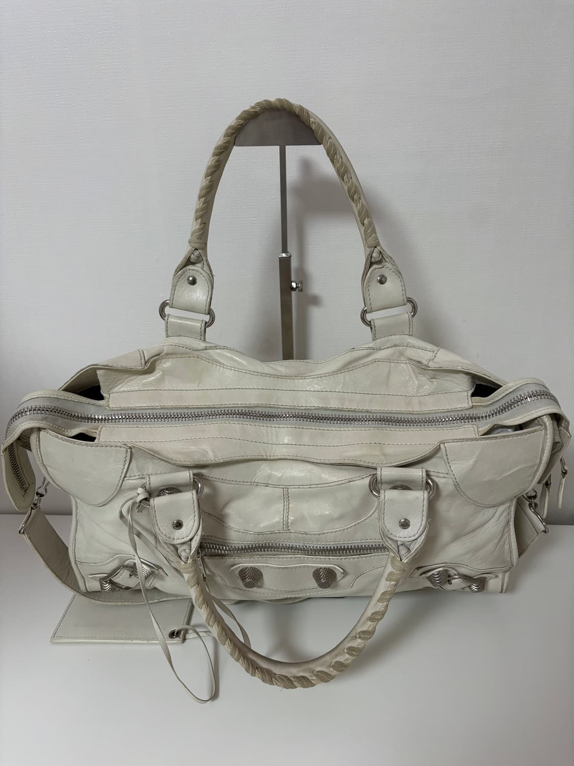 발렌시아가 자이언트 모터백 아이보리 상품이미지5